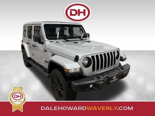 2023 Jeep Wrangler Altitude in Silver Zynith Clearcoat — front three-quarter view