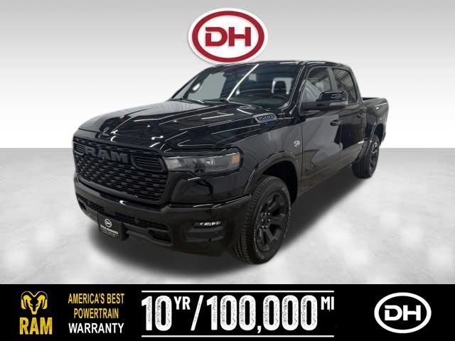 2026 RAM 1500 Big Horn/Lone Star in Diamond Black Crystal Pearl-Coat Exterior Paint — front three-quarter view