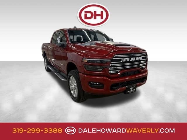 2026 RAM 2500 Laramie in Molten Red Pearl-Coat Exterior Paint — front three-quarter view