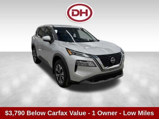 2023 Nissan Rogue SV in Brilliant Silver Metallic — front three-quarter view