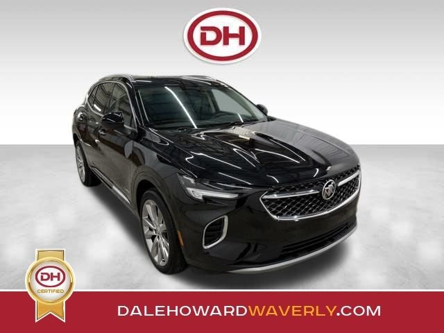 2023 Buick Envision Avenir in Ebony Twilight Metallic — front three-quarter view