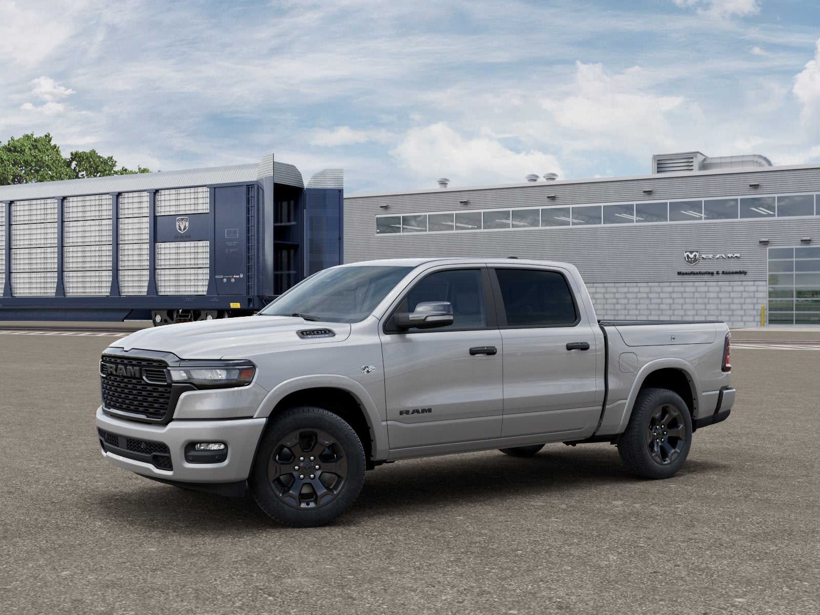 2026 RAM 1500 Big Horn/Lone Star in Silver — front three-quarter view