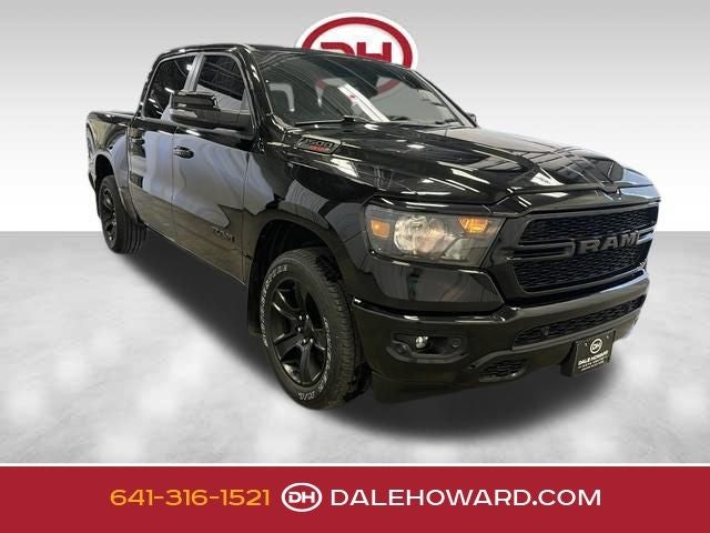 2023 RAM 1500 Big Horn/Lone Star in Diamond Black Crystal Pearlcoat — front three-quarter view