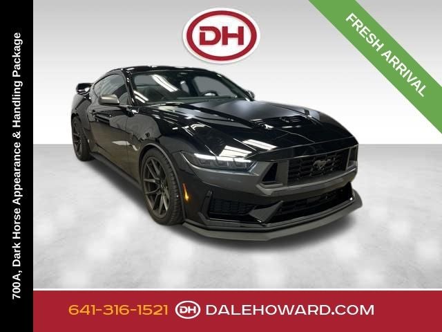 2025 Ford Mustang Dark Horse in Shadow Black — front three-quarter view