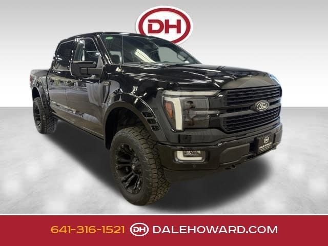2025 Ford F-150 Platinum in Black Metallic — front three-quarter view