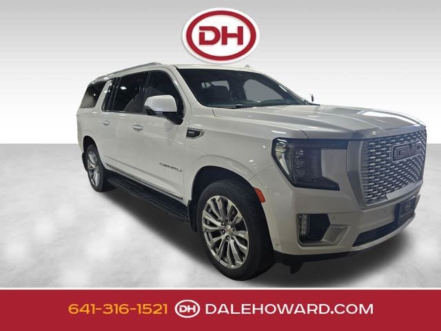 2024 GMC Yukon XL Denali in White Frost Tricoat — front three-quarter view