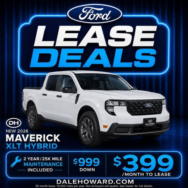 2026 Ford Maverick XLT in White Metallic — front three-quarter view