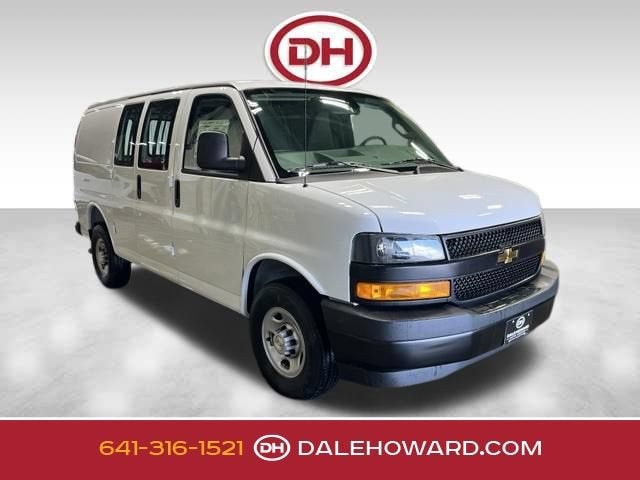 2026 Chevrolet Express Cargo 1WT in Summit White — front three-quarter view